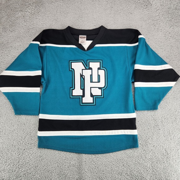 K&B outfitters Other - North Pittsburgh Wildcats Hockey Jersey Youth Size M Athletic Knit Teal